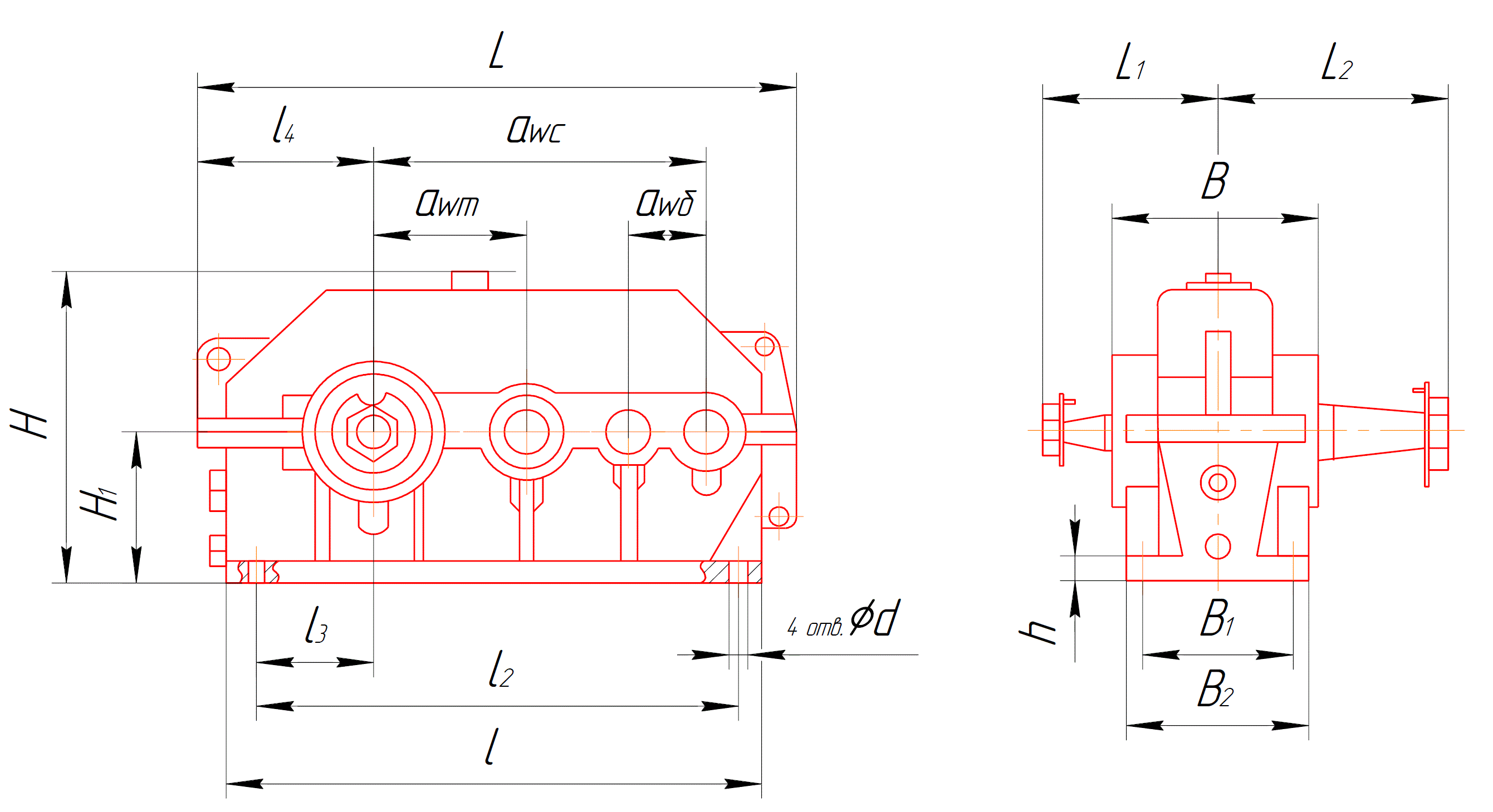 Редуктор ц2у 160 схема